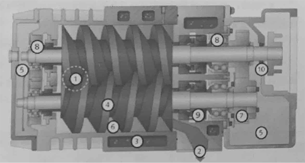 螺桿真空泵結(jié)構(gòu)圖